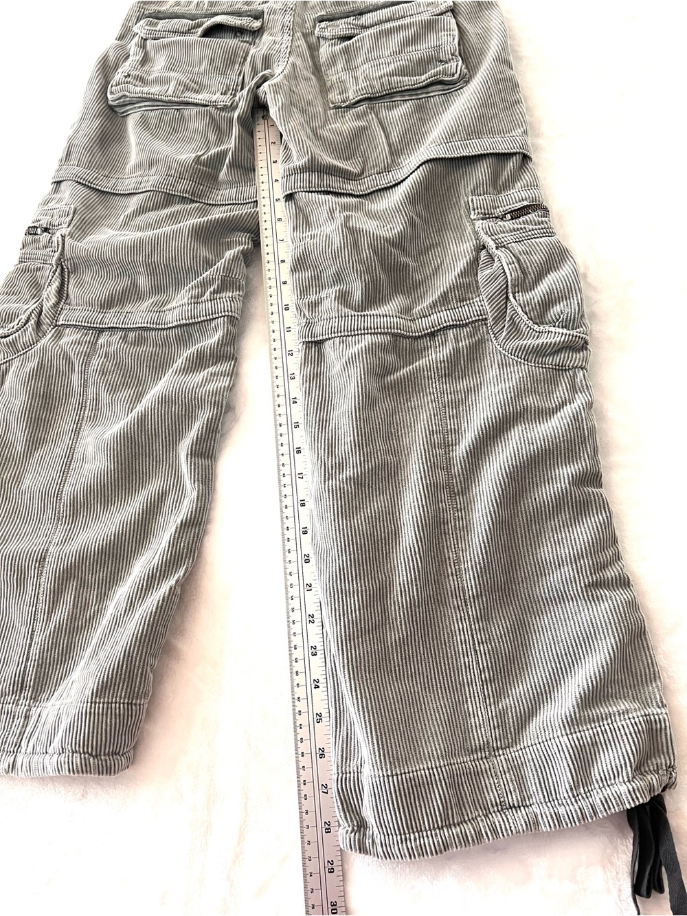 Free People Last Time Stacked Cargo Corduroy Baggy Pants size 6 - Picture 6 of 10